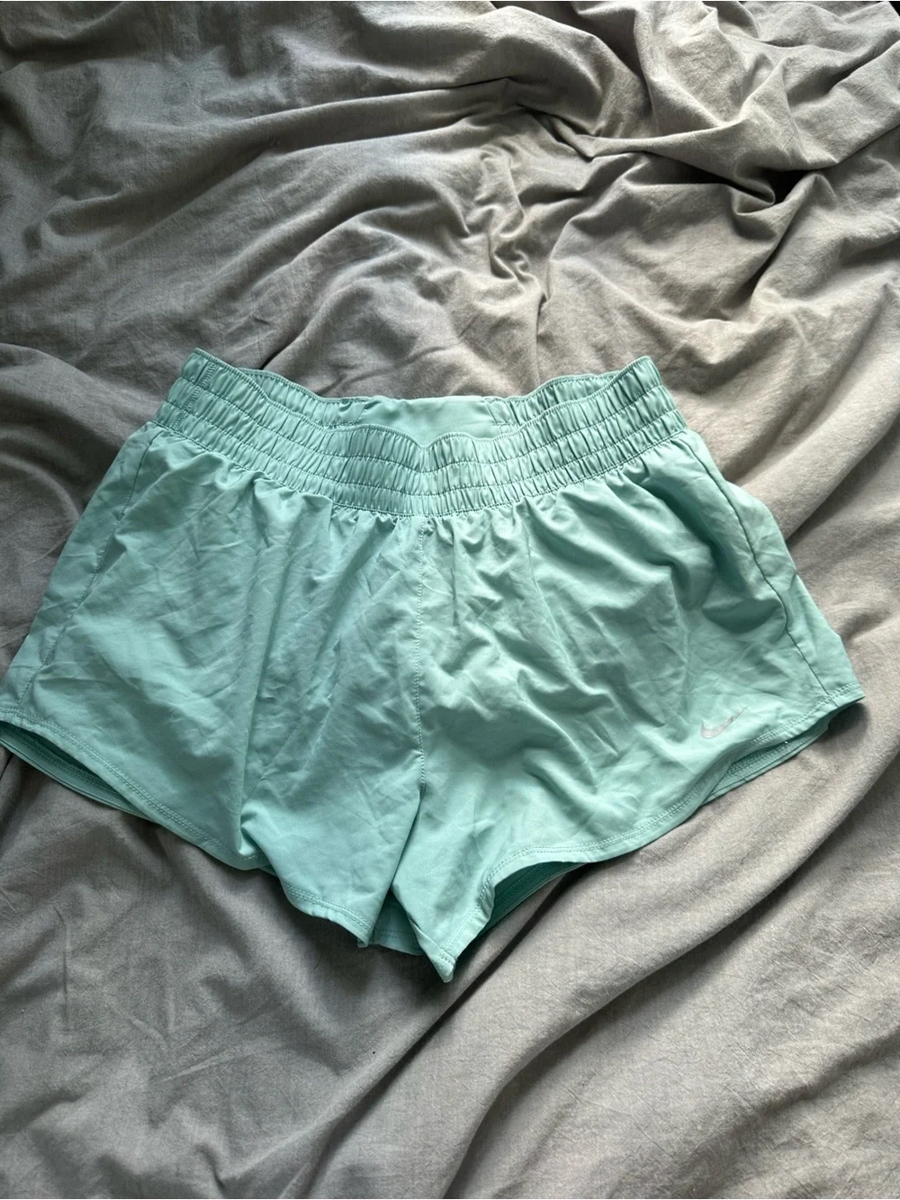 Nike Women's Dri Fit Mint Green Athletic Shorts